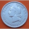 @RARA@ REPUBLICA DOMINICANA 1/2 PESO 1951 DAMA KM.21 MONEDA DE PLATA MBC- Dominican Republic
