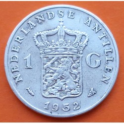 ANTILLAS HOLANDESAS 1 GULDEN 1952 REINA JULIANA KM.2 MONEDA DE PLATA MBC- HOLANDA Netherlands Antilles silver R/2