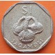 FIJI 1 DOLAR 1995 JARRÓN TRADICIONAL y REINA ISABEL II KM.73 MONEDA DE LATON MBC- @PATINA ROJIZA@ Fidji