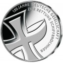ALEMANIA 10 EUROS 2015 J SERVICIO MARÍTIMO DE RESCATE MONEDA DE PLATA PROOF CÁPSULA Germany