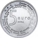 HOLANDA 5 EUROS 2004 AMPLIACION DE EUROPA KM.252 MONEDA DE PLATA SC Netherlands
