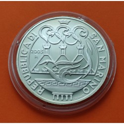 2 monedas @1,19 ONZAS@ SAN MARINO 5 EUROS 2003 + 10 EUROS 2003 JUEGOS OLIMPICOS DE ATENAS 2004 PLATA NO ESTUCHE