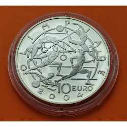 2 monedas @1,19 ONZAS@ SAN MARINO 5 EUROS 2003 + 10 EUROS 2003 JUEGOS OLIMPICOS DE ATENAS 2004 PLATA NO ESTUCHE