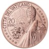 .VATICANO 20 EUROS 2021 BASILICA y ESTATUA DE SAN PEDRO Serie ARTE y FE 2ª MONEDA DE COBRE SC