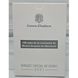 . 1 moneda @Tirada 3.750 - PROOF@ ANDORRA 2 EUROS 2021 VIRGEN DE MERITXELL 100 AÑOS DE SU CORONACION