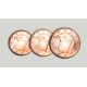 CHIPRE 1+2+5 CENTIMOS 2024 CABRA MONTESA 3 MONEDAS DE COBRE SC Cyprus Zypern Euros Euro Cents