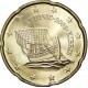 CHIPRE 20 CENTIMOS 2024 ANTIGUO BARCO MONEDA DE LATÓN SC Cyprus Euro Coin