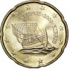 CHIPRE 20 CENTIMOS 2024 ANTIGUO BARCO MONEDA DE LATÓN SC Cyprus Euro Coin