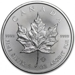 CANADA 5 DOLARES 2021 HOJA DE ARCE MONEDA DE PLATA PURA SC $5 Dollars coin OZ OUNCE MAPLE LEAF 1 ONZA