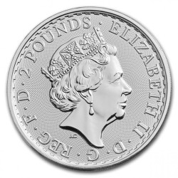 INGLATERRA 2 LIBRAS 2018 BRITANNIA MONEDA DE PLATA United Kingdom £2 Pounds silver coin OZ OUNCE 1 ONZA