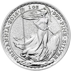 INGLATERRA 2 LIBRAS 2016 BRITANNIA MONEDA DE PLATA United Kingdom £2 Pounds silver coin OZ OUNCE 1 ONZA