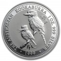 AUSTRALIA 1 DOLAR 1999 KOOKABURRA PAJARO MONEDA DE PLATA PURA @RARA@ $1 Dollar Coin OZ OUNCE silver bullion ONZA