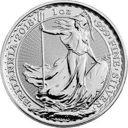 INGLATERRA 2 LIBRAS 2018 BRITANNIA MONEDA DE PLATA United Kingdom £2 Pounds silver coin OZ OUNCE 1 ONZA