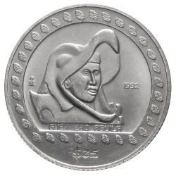 MEXICO 25 PESOS 1992 GUERRERO AGUILA KM.554 MONEDA DE PLATA SC- 1/4 ONZA OZ Silver coin 1 Peso