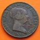 . ¿¿FALSA DE ÉPOCA - PRUEBA EN COBRE?? ESPAÑA Reina ISABEL II 10 REALES 1853 Ceca de MADRID KM.595.2 MONEDA RARA Spain
