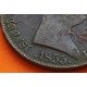 . ¿¿FALSA DE ÉPOCA - PRUEBA EN COBRE?? ESPAÑA Reina ISABEL II 10 REALES 1853 Ceca de MADRID KM.595.2 MONEDA RARA Spain