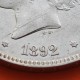 ESPAÑA 5 PESETAS 1892 * 18 92 PGM REY ALFONSO XIII tipo "RIZOS" KM.700 MONEDA DE PLATA (DURO) Spain silver R/1
