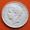 ESPAÑA Rey ALFONSO XIII 50 CENTIMOS 1900 * 0/0 SMV REY y ESCUDO KM.705 MONEDA DE PLATA EBC- Spain silver R/2