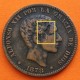 ESPAÑA Rey ALFONSO XII 10 CENTIMOS 1878 OM ESCUDO KM.675 MONEDA DE BRONCE @DEFECTO EN BUSTO@ Spain R/3