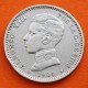 ESPAÑA Rey ALFONSO XIII 1 PESETA 1904 * 19 04 SMV KM.721 MONEDA DE PLATA Spain R/5