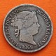 @ESCASA@ ESPAÑA REINA ISABEL II 20 CENTIMOS DE ESCUDO 1868 Ceca de MADRID KM.625.1 MONEDA DE PLATA Spain