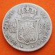 ESPAÑA Rey ALFONSO XII 20 CENTAVOS DE PESO 1882 ISLAS FILIPINAS KM.149 MONEDA DE PLATA MBC Spain colonial coin