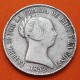 @ESCASA@ ESPAÑA Reina ISABEL II 10 REALES 1852 Ceca de MADRID KM.595.2 MONEDA DE PLATA MBC- Spain silver coin