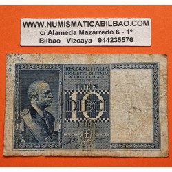 . @PVP NUEVO 85€@ ITALIA 10 LIRAS 1935 REY VITTORIO EMANUELLE III Pick 25 BILLETE MUY CIRCULADO Italy 10 Lire