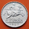 @RARA@ ESPAÑA 5 CENTIMOS 1953 JINETE IBERICO KM.765 MONEDA DE ALUMINO EBC- Estado Español FRANCO Spain R/3