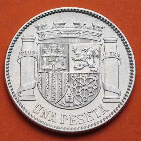 @PRECIOSA@ ESPAÑA 1 PESETA 1933 * 3 4 DAMA SENTADA KM.750 MONEDA DE PLATA DE LA REPUBLICA ESPAÑOLA Spain silver R/1