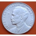 @PRECIOSA@ CUBA 50 CENTAVOS 1953 JOSE MARTI PATRIA y LIBERTAD KM.28 MONEDA DE PLATA EBC+ R/1