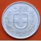 SUIZA 5 FRANCOS 1967 B GUILLERMO TELL y ESCUDO KM.40 MONEDA DE PLATA PLATA SC- Switzerland 5 Francs silver coin