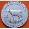 CUBA 1 PESO 1982 GANADO VACUNO ALIMENTO PARA TODOS KM.95 MONEDA DE NICKEL SC- Caribe coin