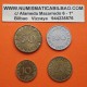 . @RARAS@ SAARLAND 10 + 20 + 50 + 100 FRANKEN 1954 Región minera de ALEMANIA KM.1+2+3+4 Juego completo 4 monedas