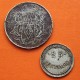 . 2 monedas x MONDARIZ Pontevedra 25 CENTIMOS 1874 BALNEARIO AGUAS TERMALES + ¿¿FICHA DE CASINO?? NO COOPERATIVA
