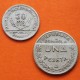 . 2 monedas x SANTANDER PALENCIA y BURGOS 50 CENTIMOS 1937 + 1 PESETA 1937 GUERRA CIVIL NICKEL ESPAÑA Par/3