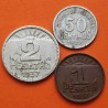 CONSEJO DE ASTURIAS y LEON 50 CENTIMOS 1937 + 1 PESETA 1937 + 2 PESETAS 1937 España 3 MONEDAS LOCALES GUERRA CIVIL