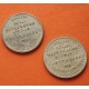 . 2 monedas @PRUEBAS DE ACUÑACION@ ESPAÑA 1 PESETA 1948 LA NAVAL TALLERES SAN CARLOS LATON NO COINCIDENTE y SI COINCIDENTE