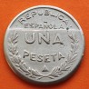 SANTANDER PALENCIA y BURGOS 1 PESETA 1937 TRABAJADOR NICKEL KM.2 MONEDA LOCAL DE LA GUERRA CIVIL ESPAÑA R/3