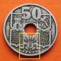@FLECHAS INVERTIDAS@ ESPAÑA 50 CENTIMOS 1949 * 19 51 FRANCO ESTADO ESPAÑOL FRANCO MONEDA DE NICKEL MBC- @RARA@ R/5