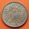 ESPAÑA 1 PESETA 1944 AGUILA FRANQUISTA KM.767 MONEDA DE LATON EBC- ESTADO ESPAÑOL FRANCISCO FRANCO R/1