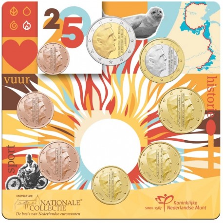 . 1 aaaaaaaaacoin @31/OCTUBRE Envío - BLISTER@ HOLANDA MONEDAS EURO 2025 SC 1 Céntimo a + 2 EUROS 2025 REY GUILLERMO Serie Tira