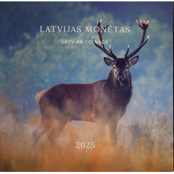 . 1 aaaaaaaaacoin @ENVÍO HOY@ LETONIA CARTERA OFICIAL EUROS 2025 + 2 EUROS 2025 SELIJA Tirada 6.000 LATVIAN COINAGE