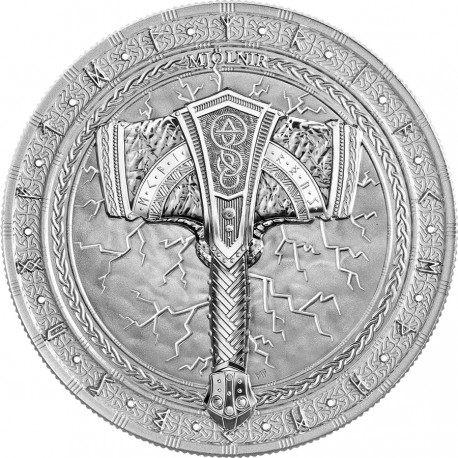 . 1 aaaaaaaacoin @31 de OCTUBRE Envío@ ALEMANIA 5 MARK 2025 MARTILLO de THOR MEDALLA PLATA ONZA OZ Germania Mint