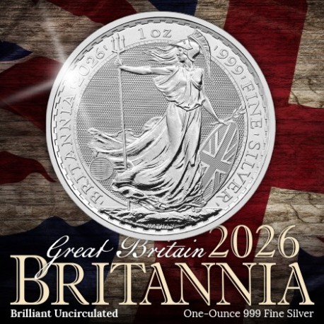 . 1 aaaaaaaaaaacoin @31/OCTUBRE Envío@ INGLATERRA 2 LIBRAS 2026 BRITANNIA - CARLOS III MONEDA DE PLATA PURA Oz ONZA cápsula