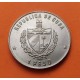 CUBA 1 PESO 1983 VIEJO TREN FERROCARRIL Medios de Transporte KM.106 MONEDA DE NICKEL SC- Caribe