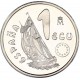 . 1 Moneda + CÁPSULA x ESPAÑA 1 ECU 1995 LA MARINA ESPAÑOLA BARCO y TIMON MONEDA DE PLATA NO ESTUCHE FNMT 1/5 ONZA