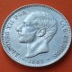 ESPAÑA 5 PESETAS 1882 * 18 82 MSM REY ALFONSO XII KM.688 MONEDA DE PLATA (DURO) Spain silver R/1