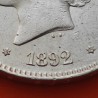 ESPAÑA 5 PESETAS 1892 * 18 92 PGM REY ALFONSO XIII tipo "RIZOS" KM.700 MONEDA DE PLATA (DURO - PRECIOSA) Spain silver R/4