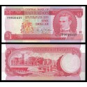 BARBADOS 1 DOLAR 1973 SAMUEL JACKMAN PRESCOD Pick .9A BILLETE SC $1 Dollar UNC BANKNOTE